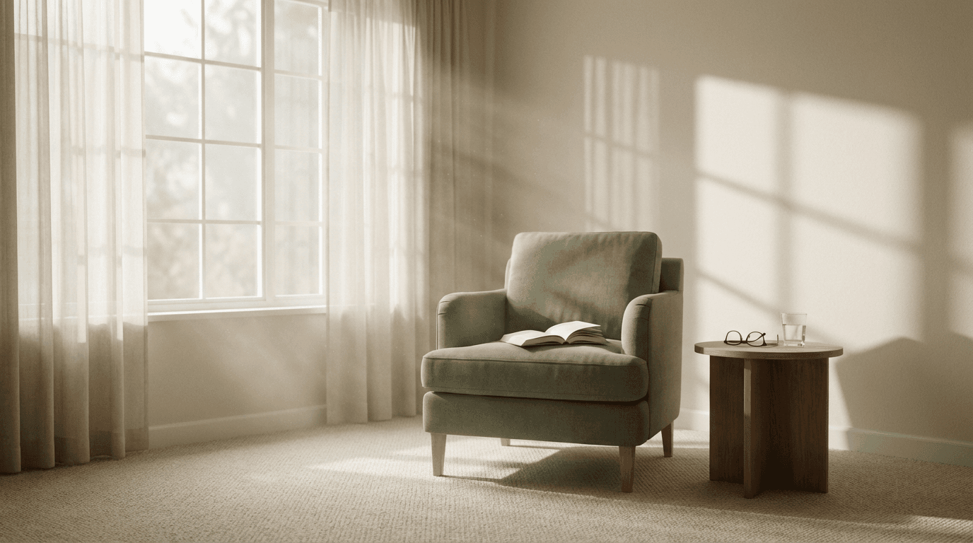 Due operatori trasportano un divano su per le scale di un appartamento